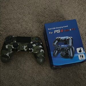Sony Camouflage DualShock 4 Controller with charging stand